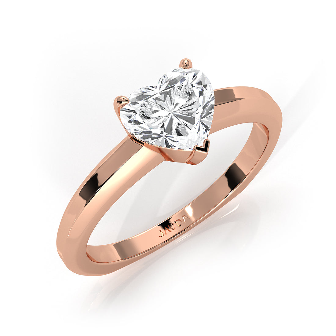 6.5g Lab Grown Solitaire Diamond European Shank Engagement Ring Setting IGI Certified 1.00 Ctw.