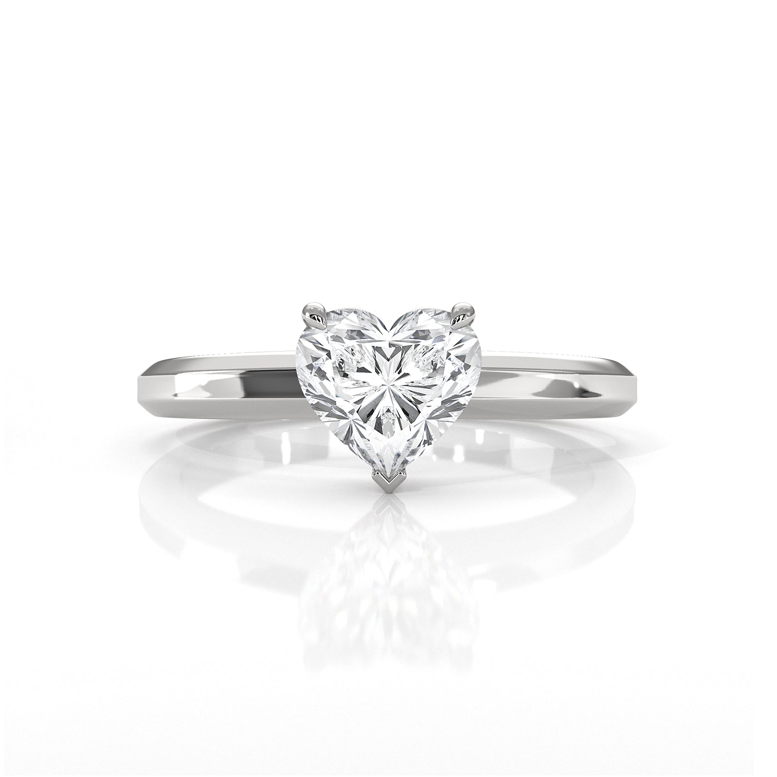 6.5g Lab Grown Solitaire Diamond European Shank Engagement Ring Setting IGI Certified 1.00 Ctw.