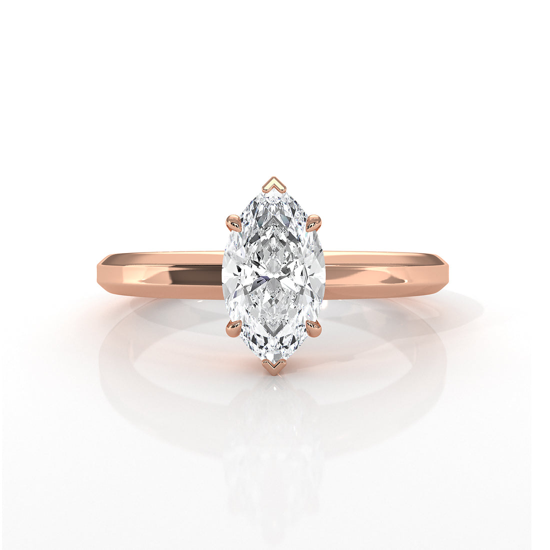 6.5g Lab Grown Solitaire Diamond European Shank Engagement Ring Setting IGI Certified 1.00 Ctw.