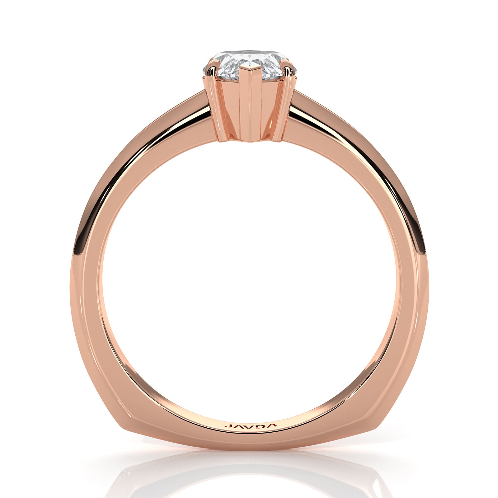 6.5g Lab Grown Solitaire Diamond European Shank Engagement Ring Setting IGI Certified 1.00 Ctw.