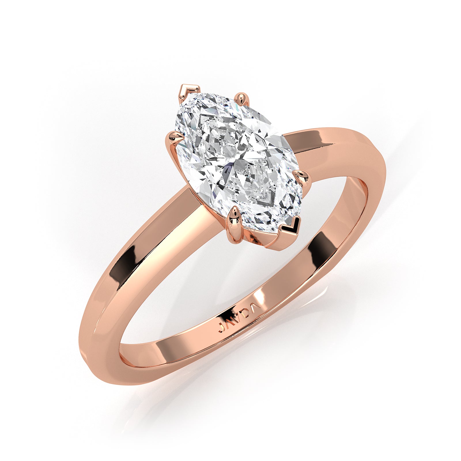 6.5g Lab Grown Solitaire Diamond European Shank Engagement Ring Setting IGI Certified 1.00 Ctw.