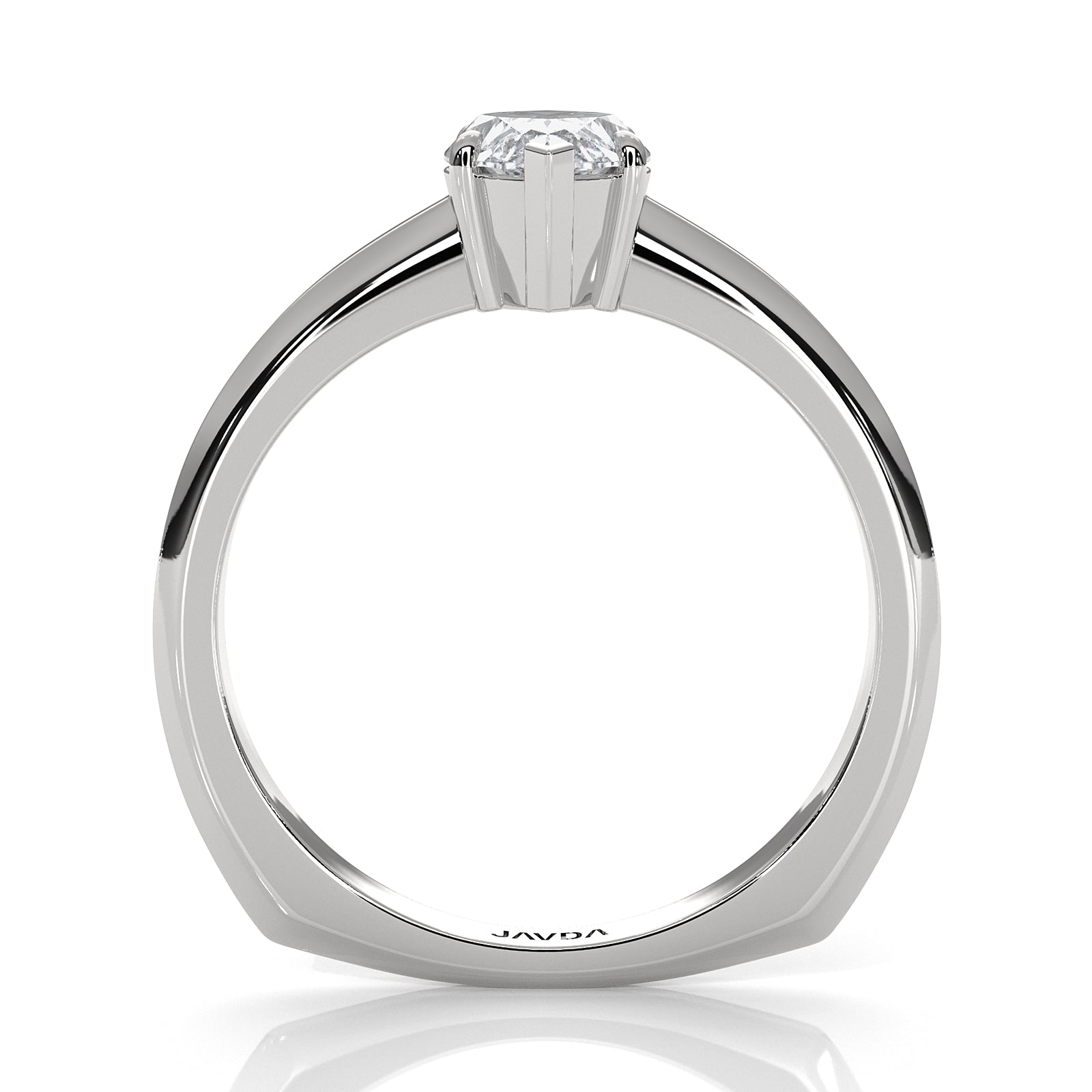 6.5g Lab Grown Solitaire Diamond European Shank Engagement Ring Setting IGI Certified 1.00 Ctw.