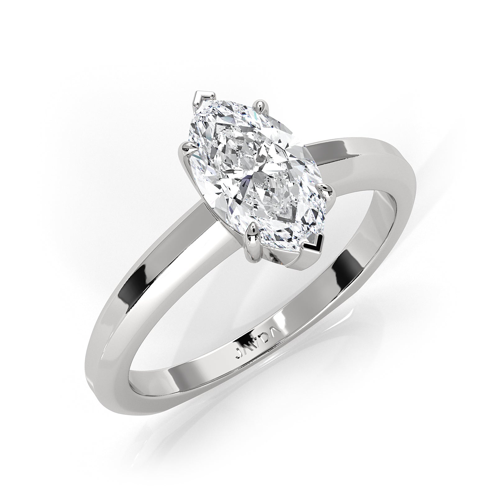 6.5g Lab Grown Solitaire Diamond European Shank Engagement Ring Setting IGI Certified 1.00 Ctw.
