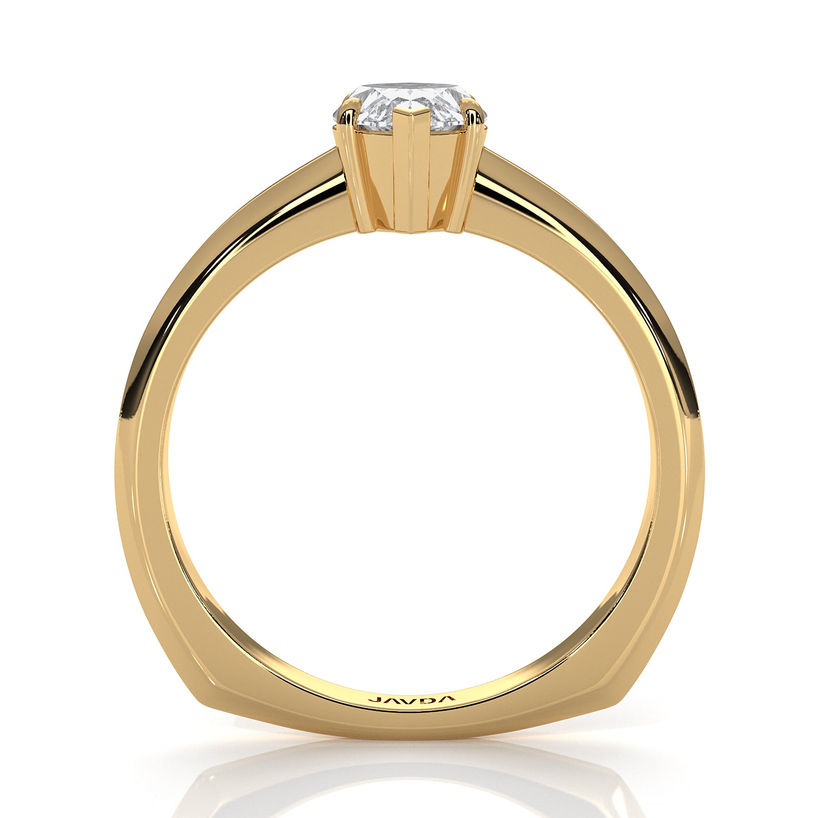 6.5g Lab Grown Solitaire Diamond European Shank Engagement Ring Setting IGI Certified 1.00 Ctw.