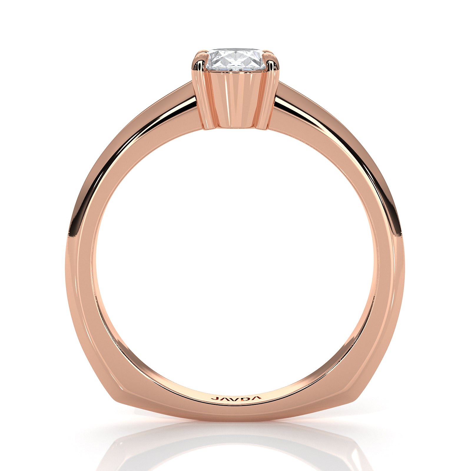 6.5g Lab Grown Solitaire Diamond European Shank Engagement Ring Setting IGI Certified 1.00 Ctw.