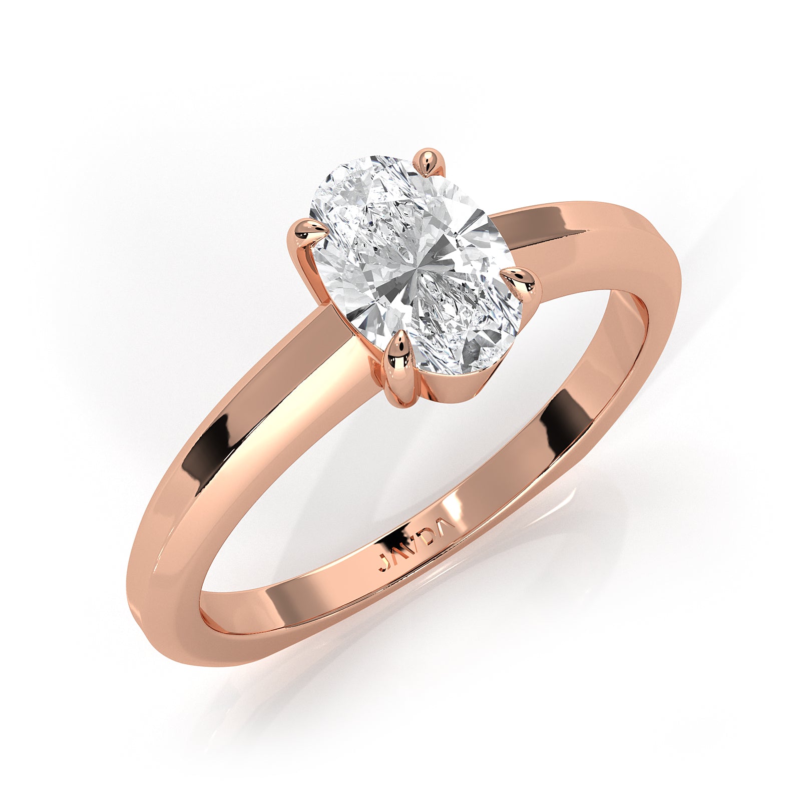 6.5g Lab Grown Solitaire Diamond European Shank Engagement Ring Setting IGI Certified 1.00 Ctw.