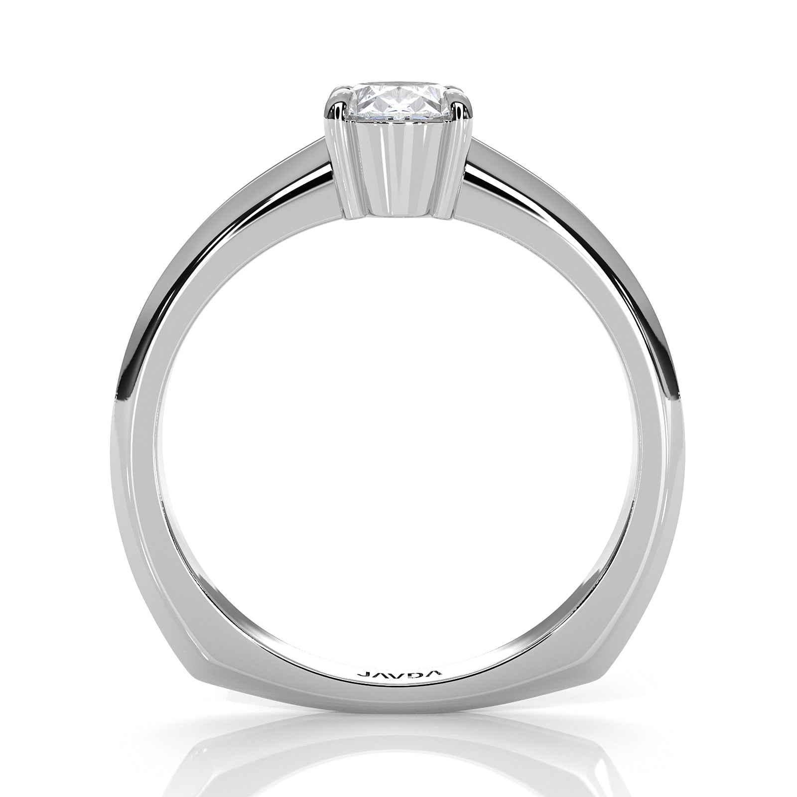 6.5g Lab Grown Solitaire Diamond European Shank Engagement Ring Setting IGI Certified 1.00 Ctw.