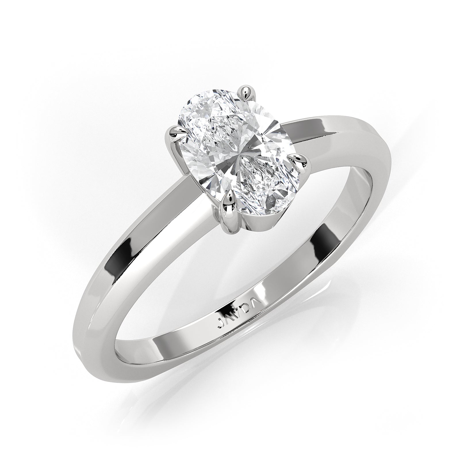 6.5g Lab Grown Solitaire Diamond European Shank Engagement Ring Setting IGI Certified 1.00 Ctw.