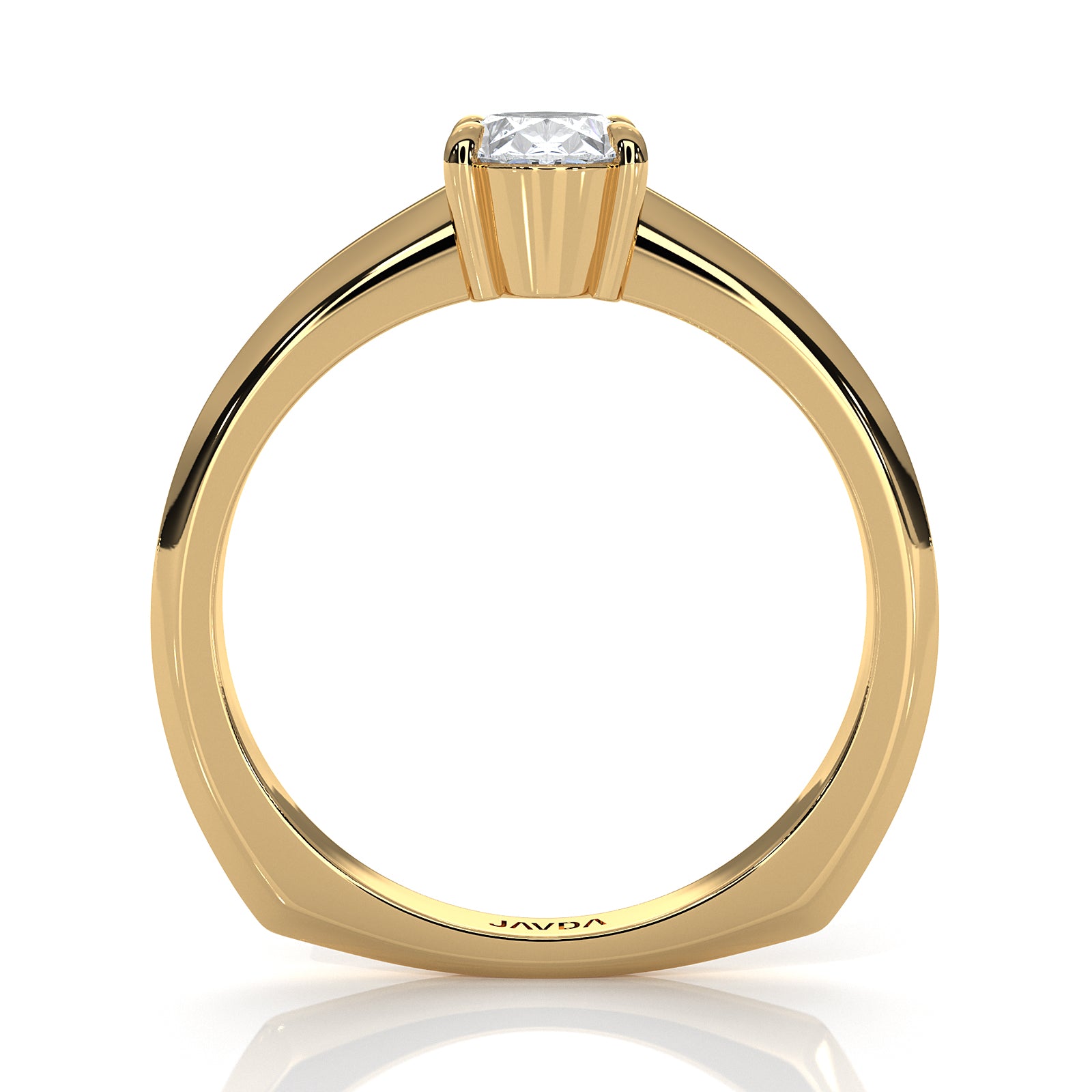 6.5g Lab Grown Solitaire Diamond European Shank Engagement Ring Setting IGI Certified 1.00 Ctw.