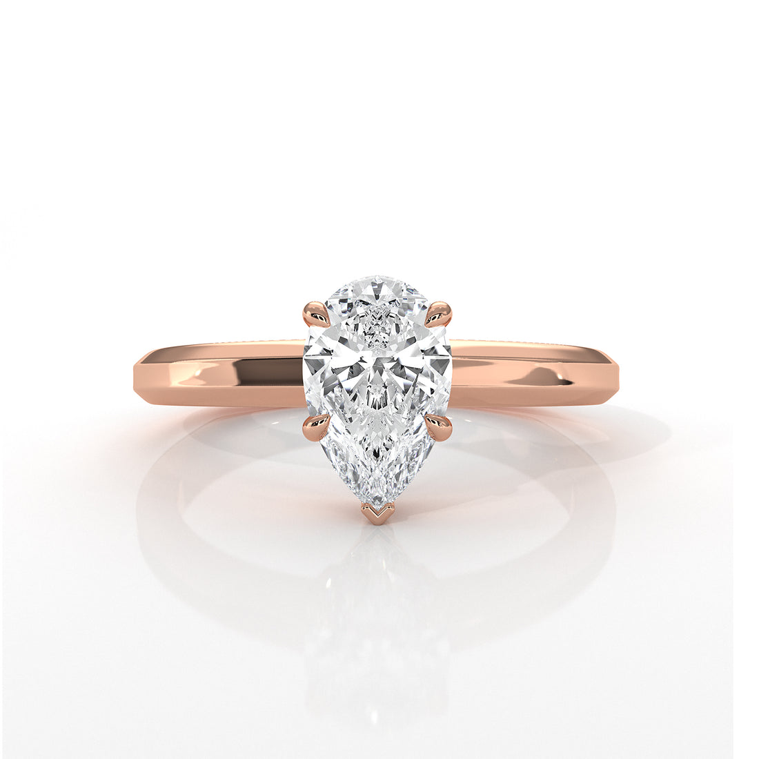 6.5g Lab Grown Solitaire Diamond European Shank Engagement Ring Setting IGI Certified 1.00 Ctw.