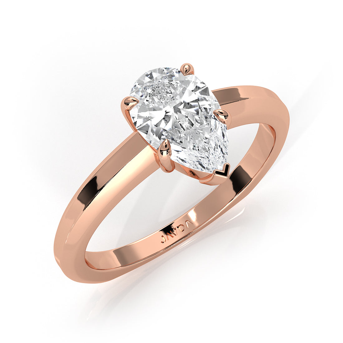 6.5g Lab Grown Solitaire Diamond European Shank Engagement Ring Setting IGI Certified 1.00 Ctw.