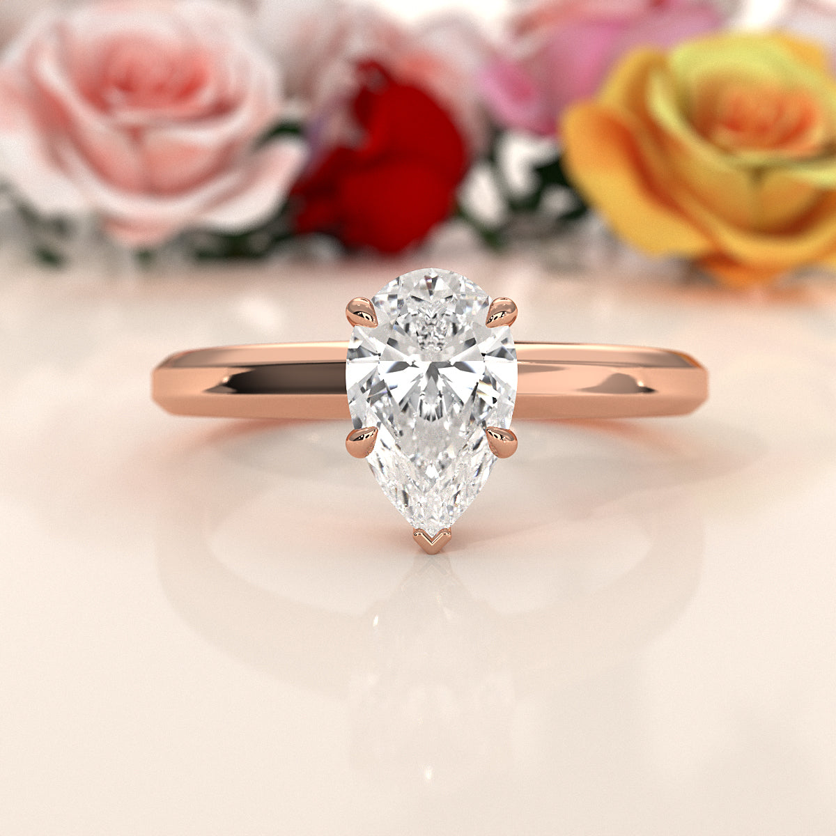 6.5g Lab Grown Solitaire Diamond European Shank Engagement Ring Setting IGI Certified 1.00 Ctw.