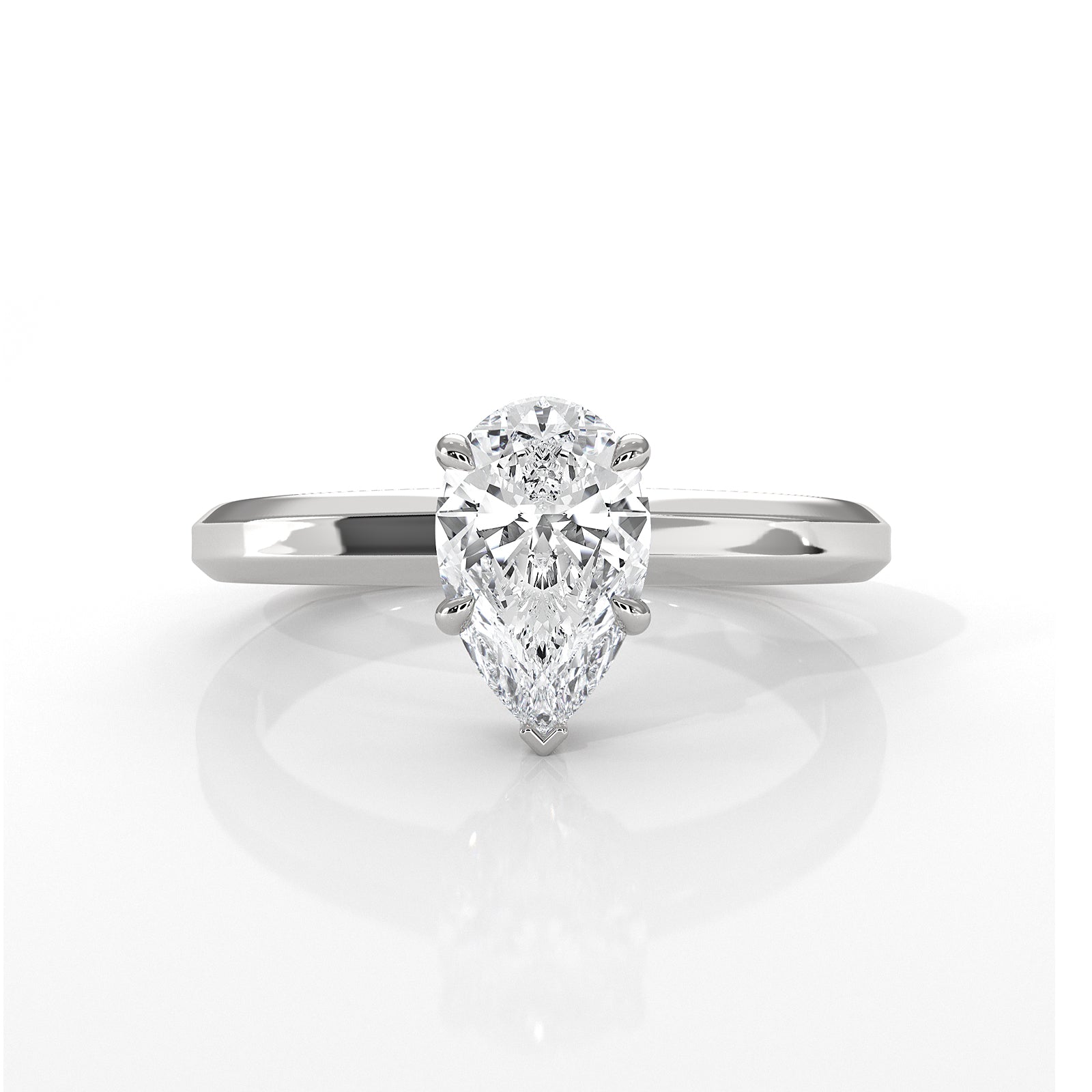 6.5g Lab Grown Solitaire Diamond European Shank Engagement Ring Setting IGI Certified 1.00 Ctw.
