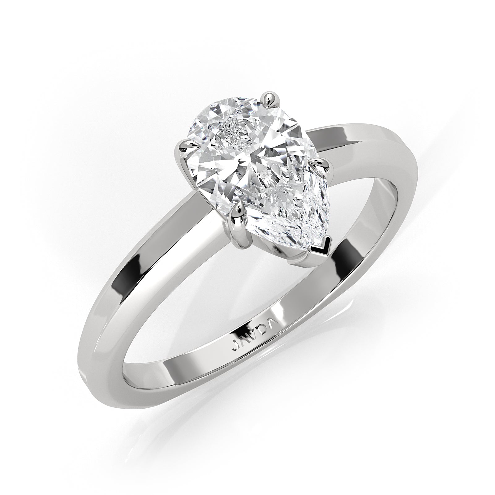 6.5g Lab Grown Solitaire Diamond European Shank Engagement Ring Setting IGI Certified 1.00 Ctw.