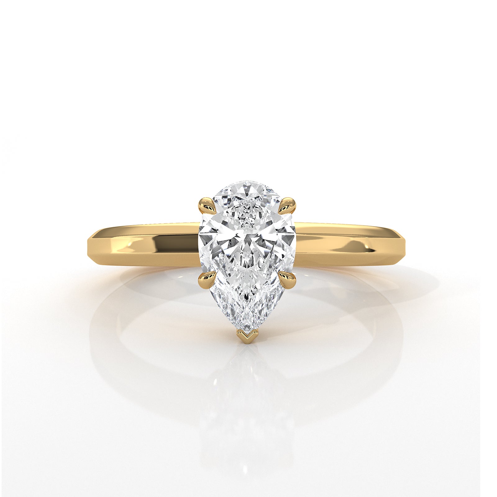 6.5g Lab Grown Solitaire Diamond European Shank Engagement Ring Setting IGI Certified 1.00 Ctw.