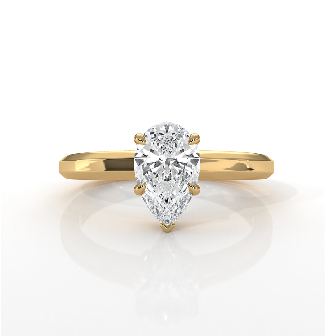 6.5g Lab Grown Solitaire Diamond European Shank Engagement Ring Setting IGI Certified 1.00 Ctw.
