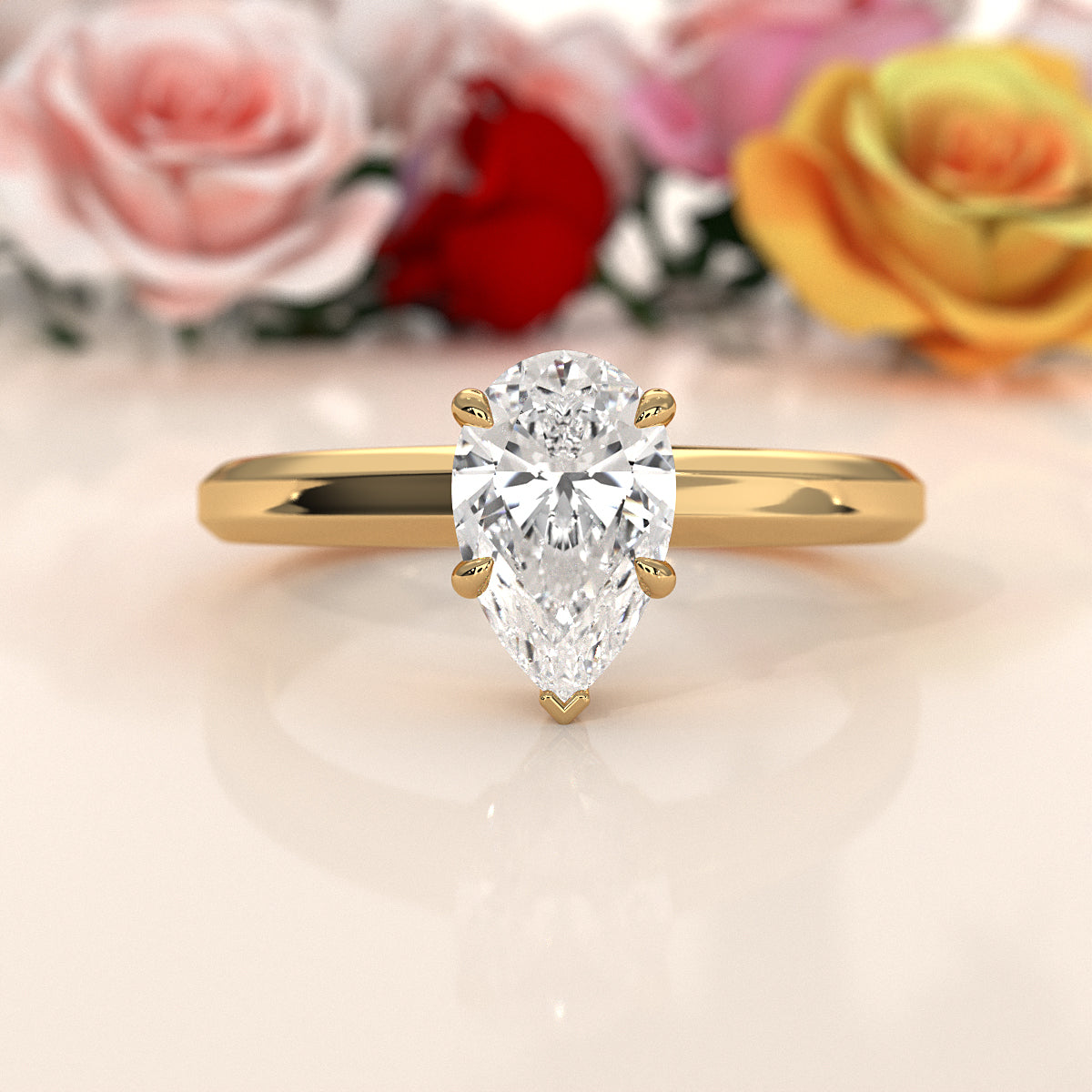 6.5g Lab Grown Solitaire Diamond European Shank Engagement Ring Setting IGI Certified 1.00 Ctw.