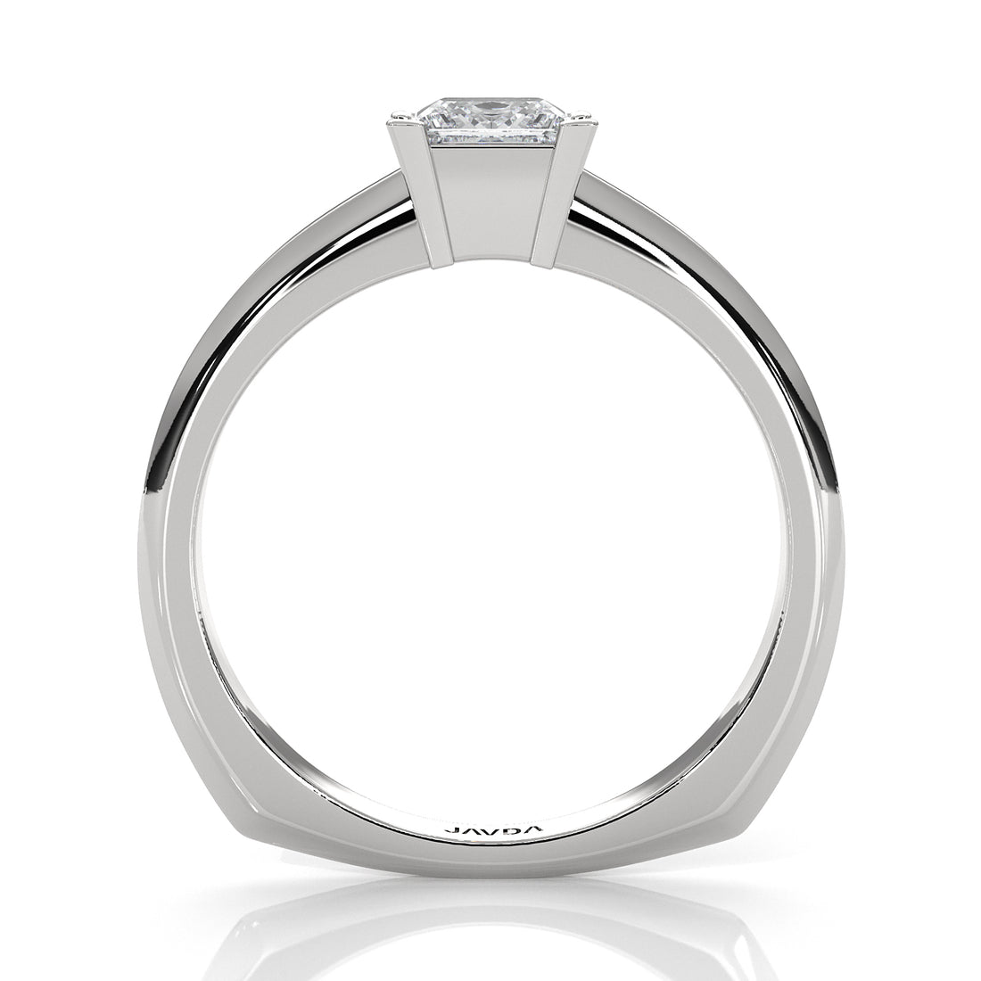 6.5g Lab Grown Solitaire Diamond European Shank Engagement Ring Setting IGI Certified 1.00 Ctw.