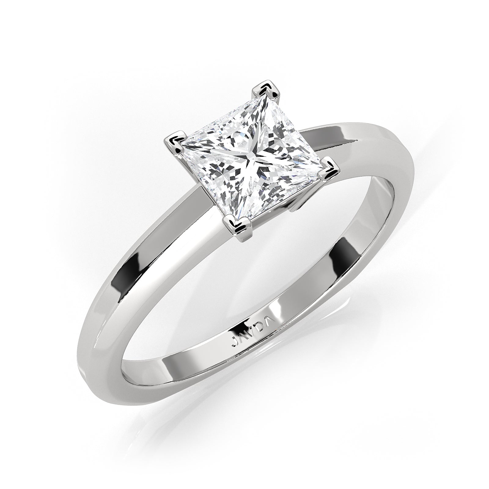 6.5g Lab Grown Solitaire Diamond European Shank Engagement Ring Setting IGI Certified 1.00 Ctw.