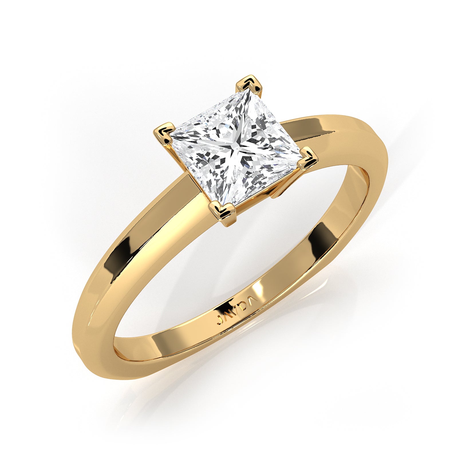 6.5g Lab Grown Solitaire Diamond European Shank Engagement Ring Setting IGI Certified 1.00 Ctw.