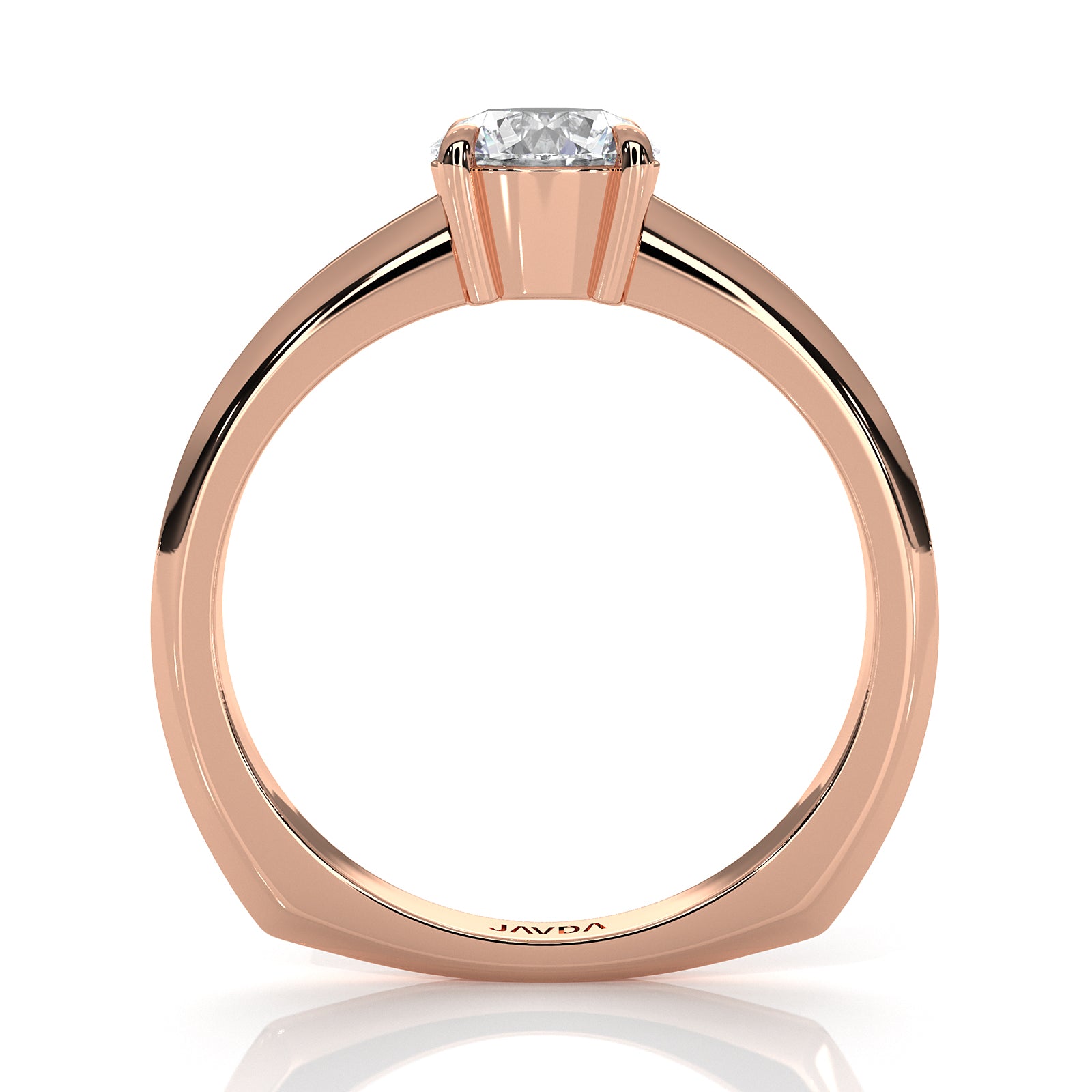 6.5g Lab Grown Solitaire Diamond European Shank Engagement Ring Setting IGI Certified 1.00 Ctw.