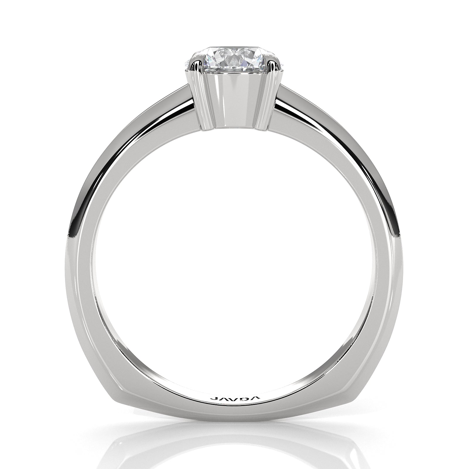 6.5g Lab Grown Solitaire Diamond European Shank Engagement Ring Setting IGI Certified 1.00 Ctw.