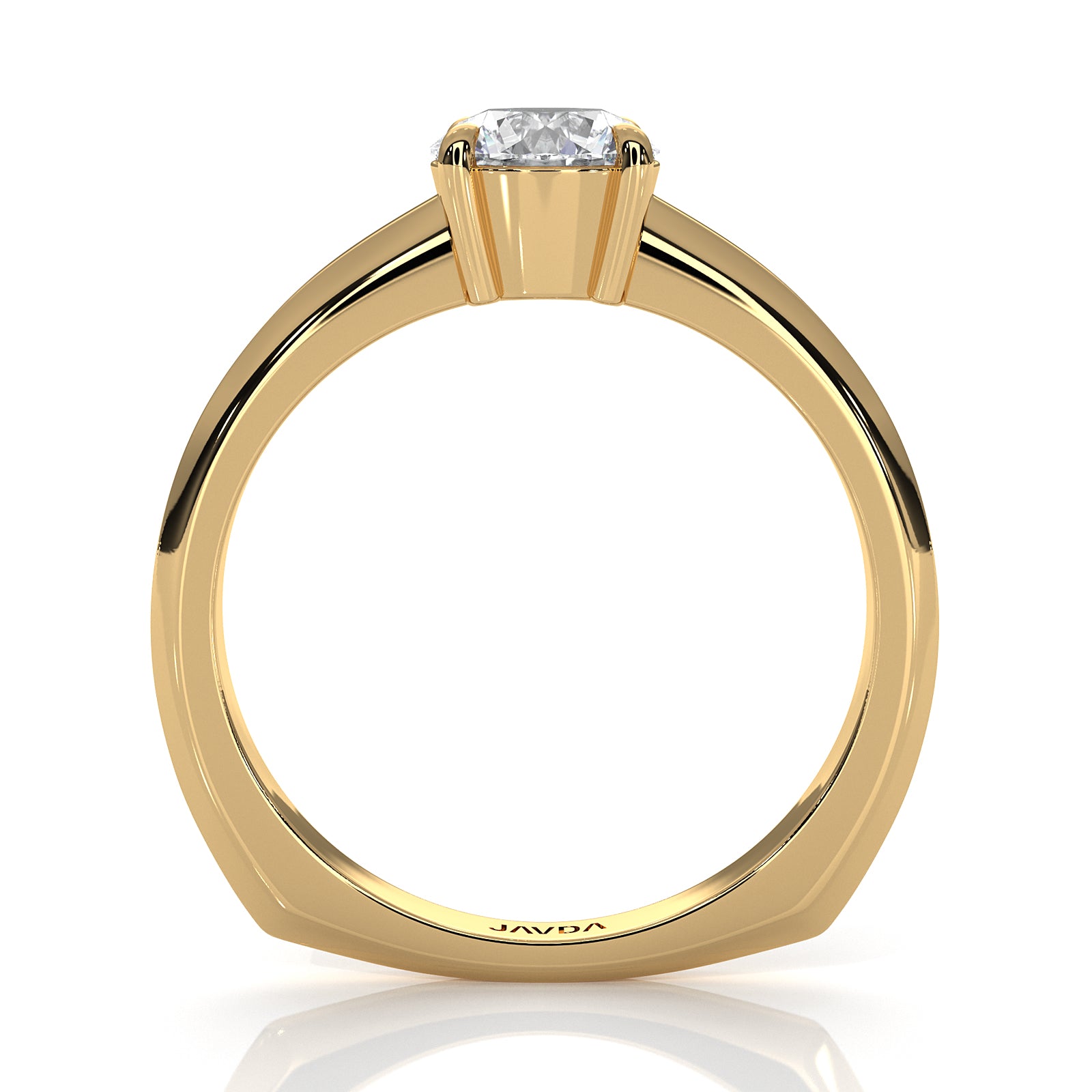 6.5g Lab Grown Solitaire Diamond European Shank Engagement Ring Setting IGI Certified 1.00 Ctw.