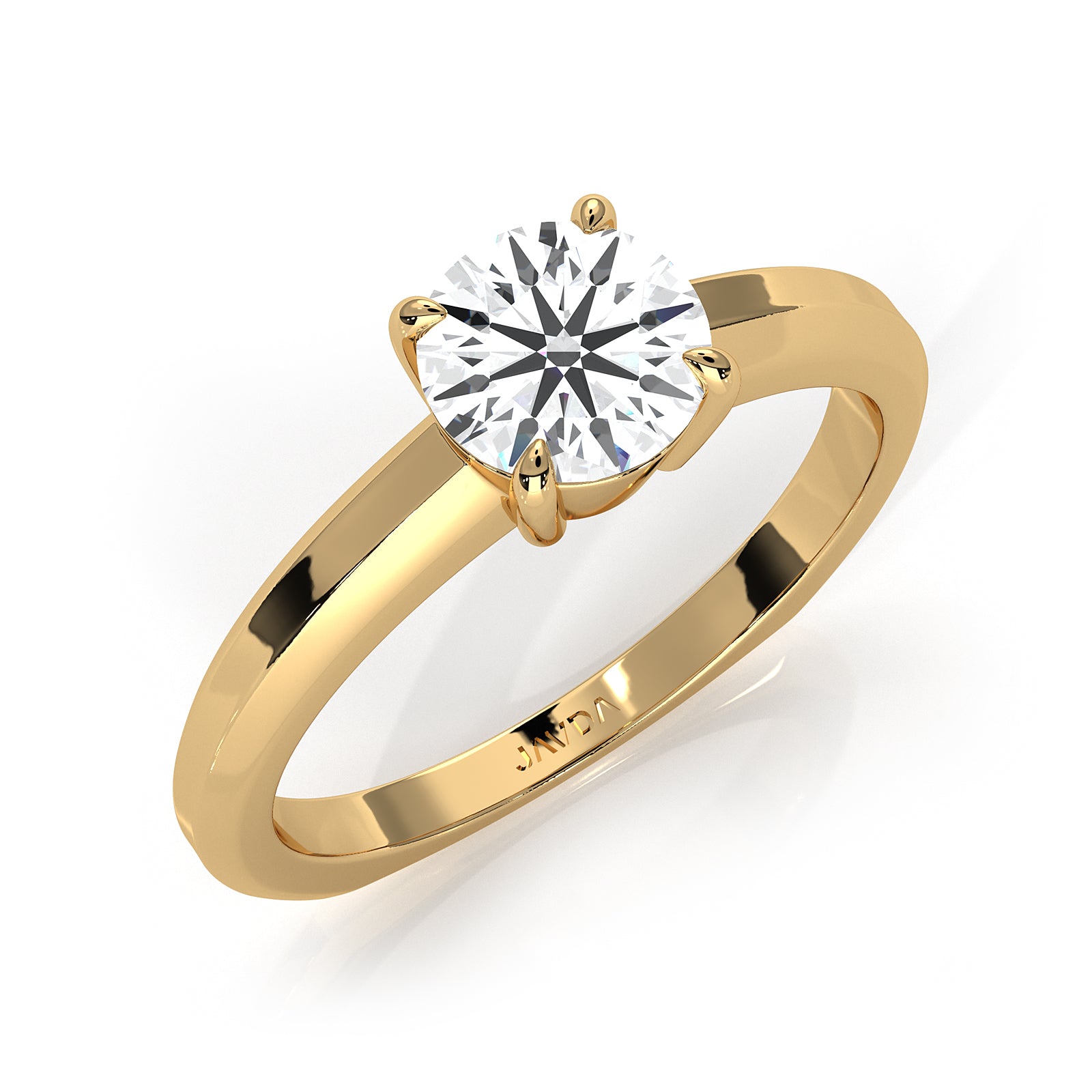 6.5g Lab Grown Solitaire Diamond European Shank Engagement Ring Setting IGI Certified 1.00 Ctw.