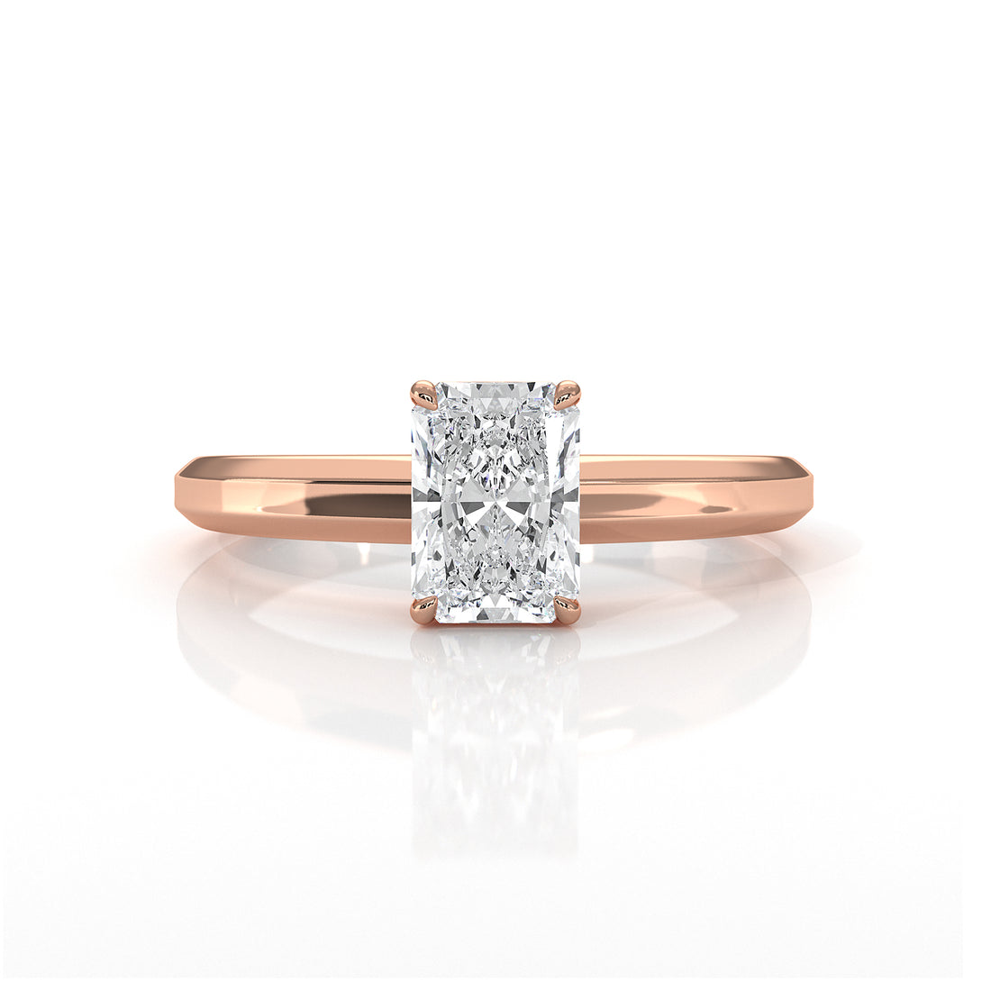 6.5g Lab Grown Solitaire Diamond European Shank Engagement Ring Setting IGI Certified 1.00 Ctw.