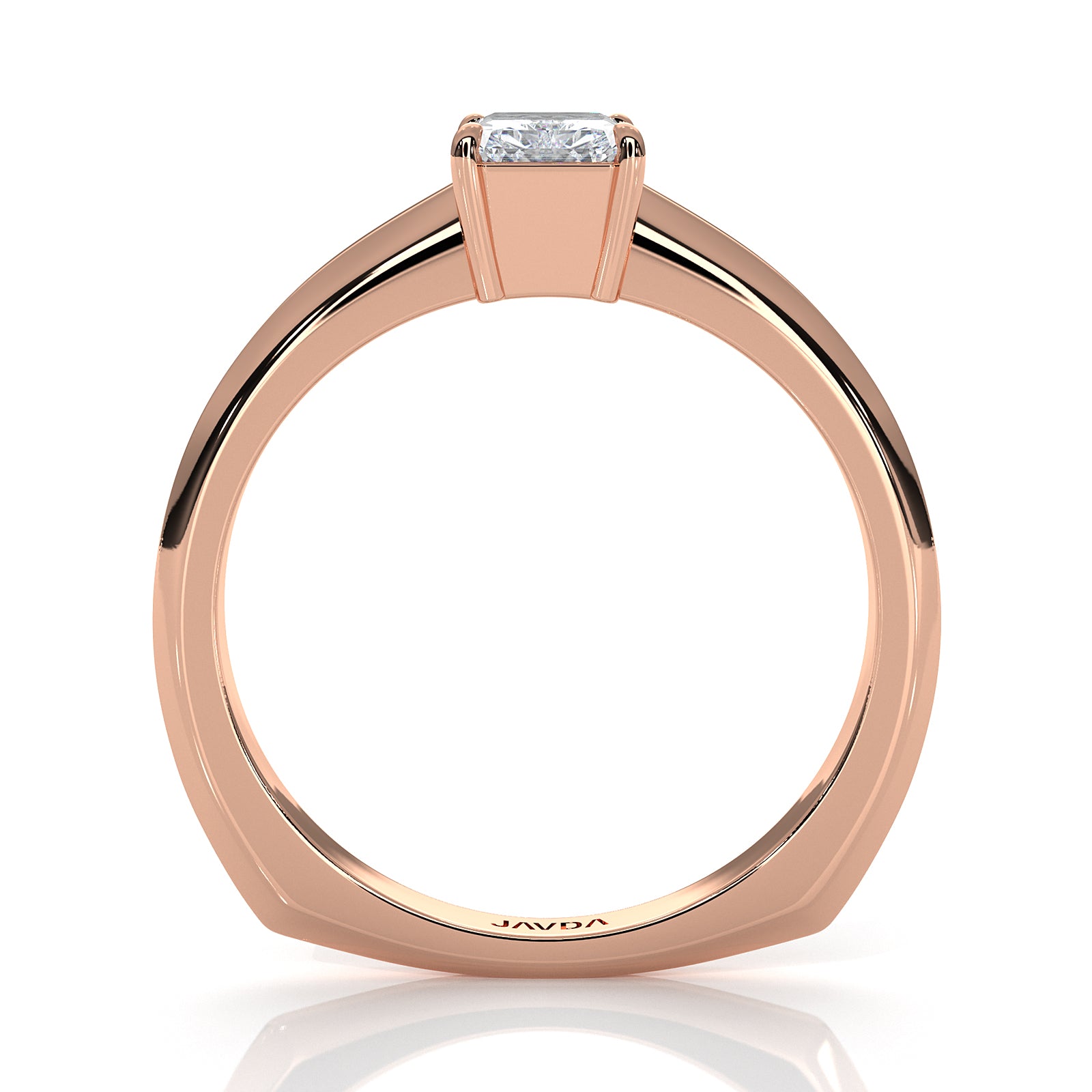 6.5g Lab Grown Solitaire Diamond European Shank Engagement Ring Setting IGI Certified 1.00 Ctw.