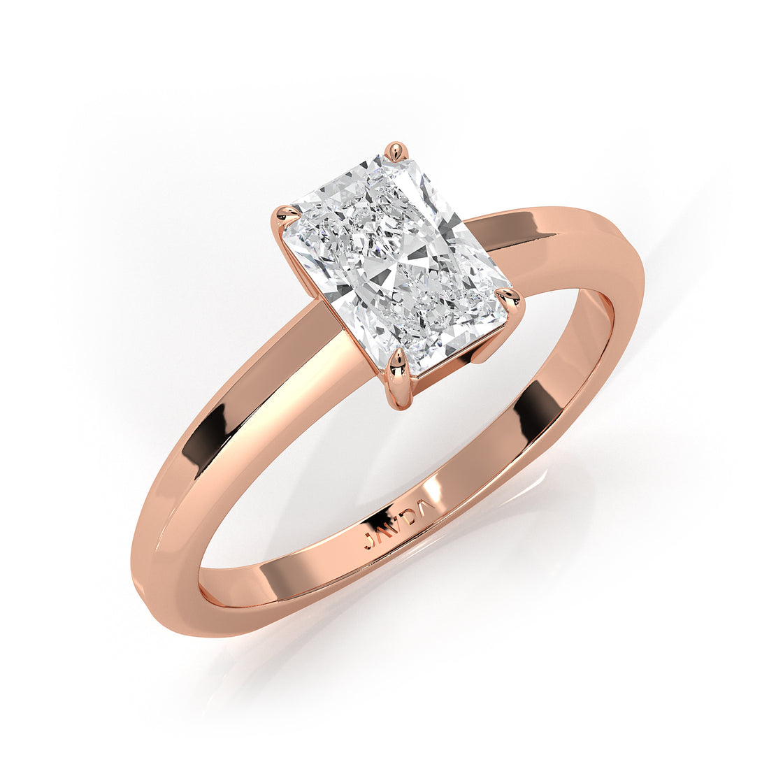6.5g Lab Grown Solitaire Diamond European Shank Engagement Ring Setting IGI Certified 1.00 Ctw.