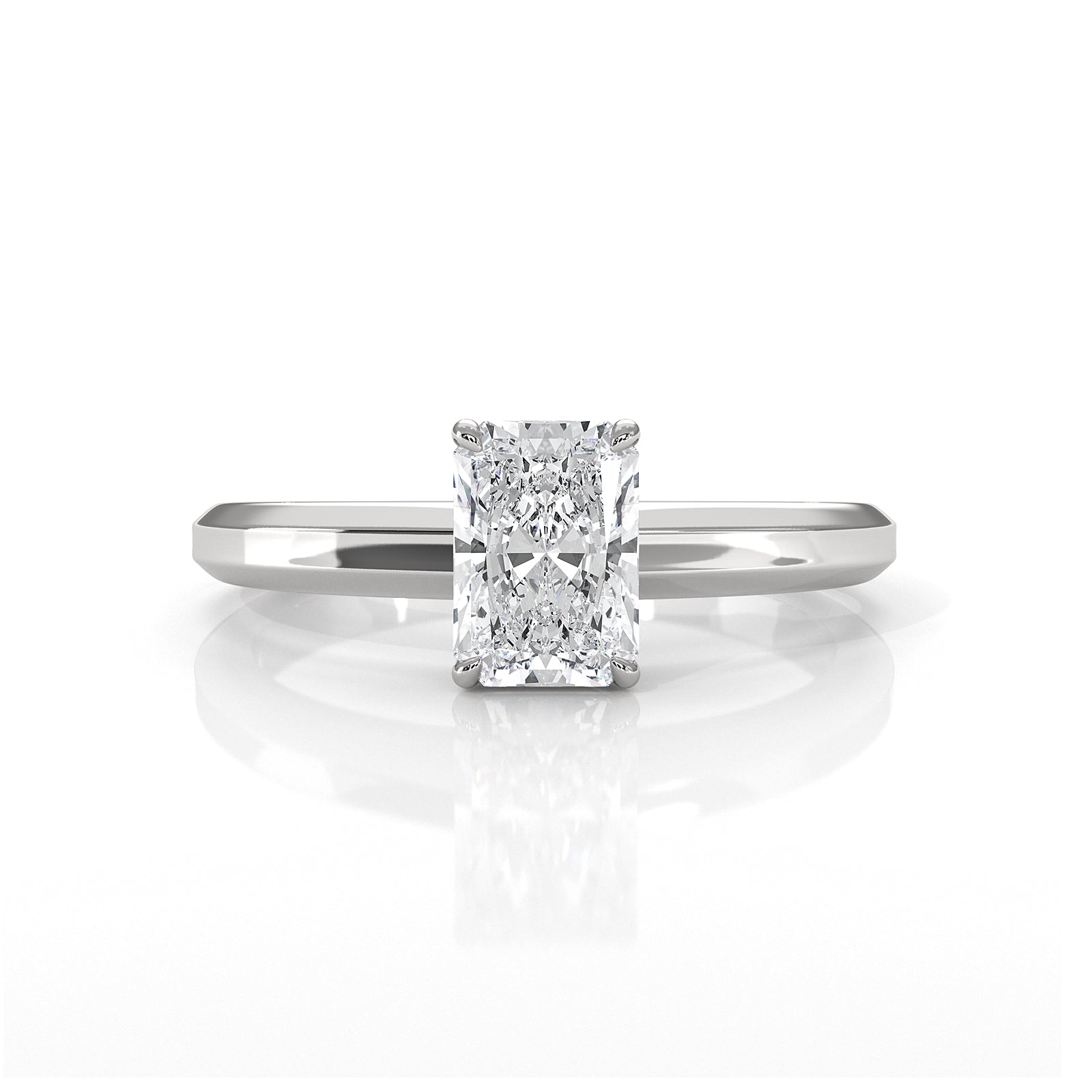 6.5g Lab Grown Solitaire Diamond European Shank Engagement Ring Setting IGI Certified 1.00 Ctw.