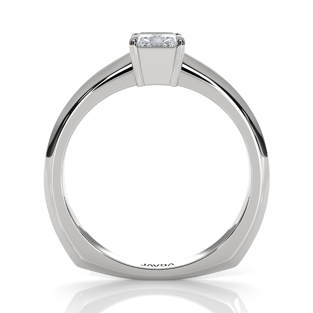 6.5g Lab Grown Solitaire Diamond European Shank Engagement Ring Setting IGI Certified 1.00 Ctw.