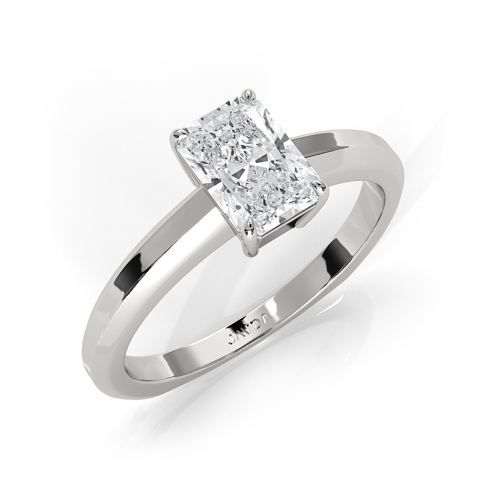 6.5g Lab Grown Solitaire Diamond European Shank Engagement Ring Setting IGI Certified 1.00 Ctw.