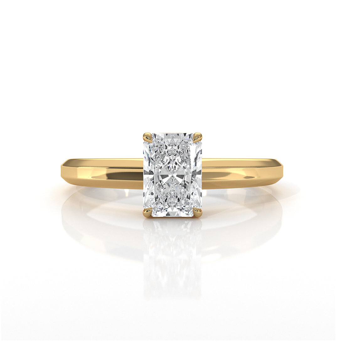 6.5g Lab Grown Solitaire Diamond European Shank Engagement Ring Setting IGI Certified 1.00 Ctw.