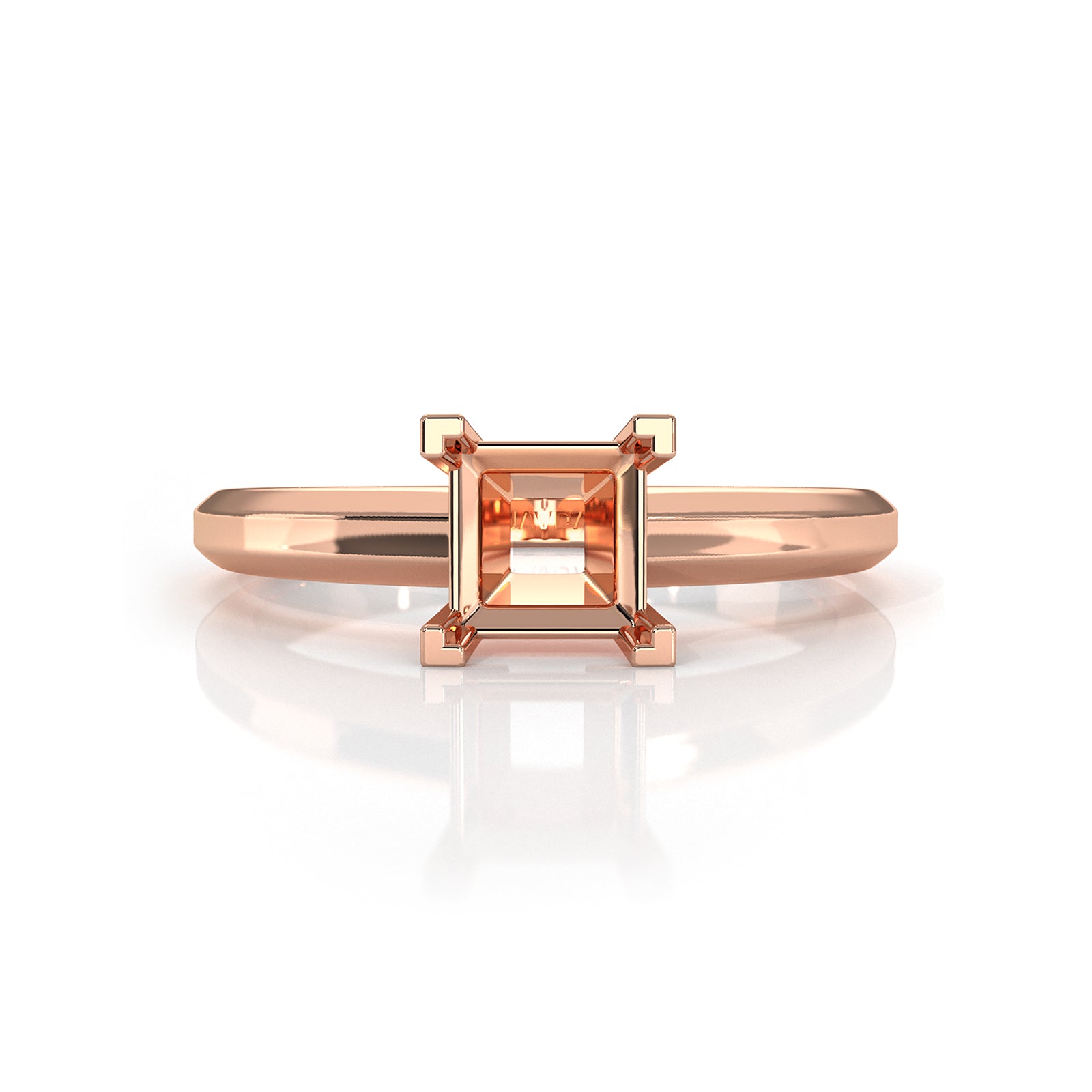 Solitaire Style Prong Set Semi Mount Engagement Ring Setting