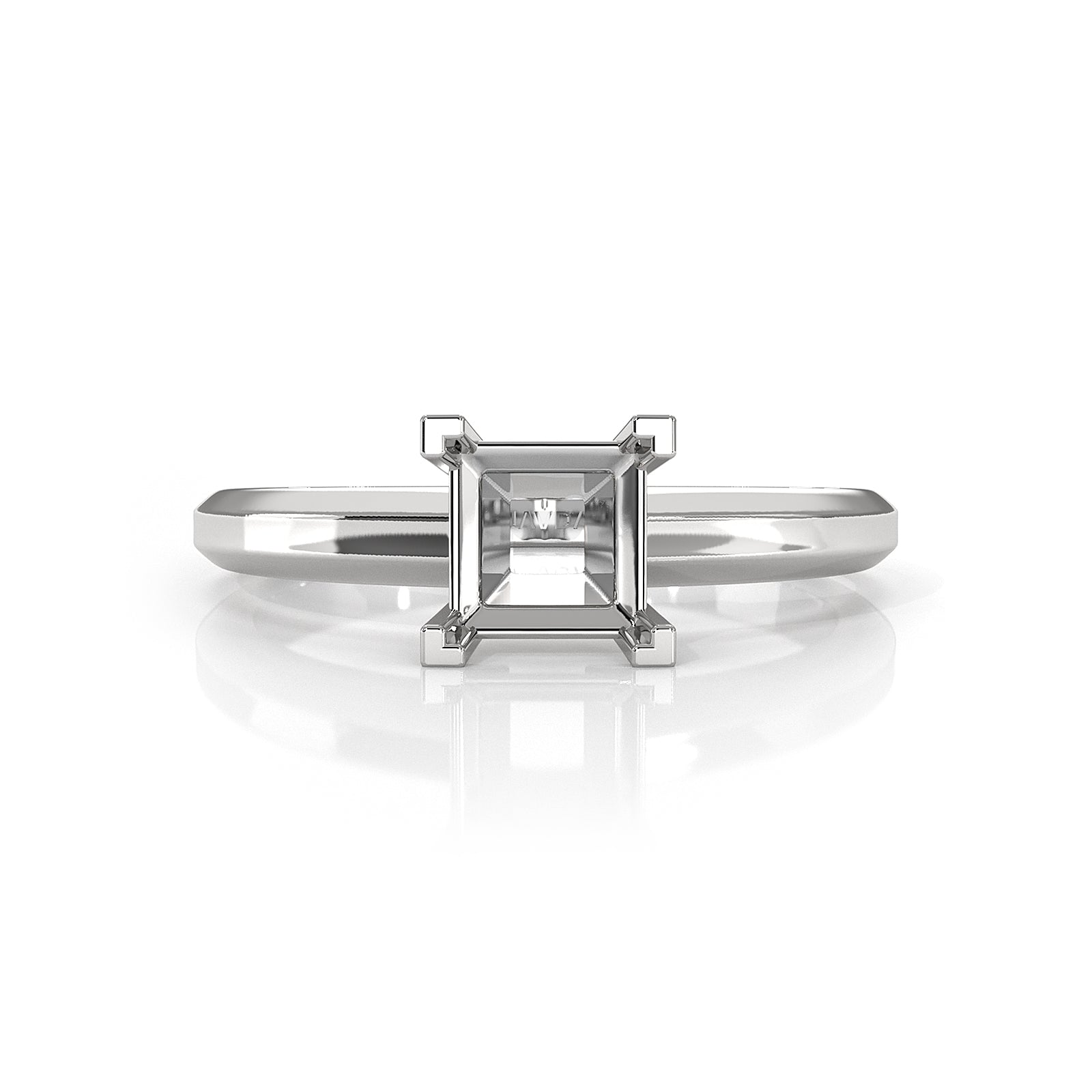 Solitaire Style Prong Set Semi Mount Engagement Ring Setting