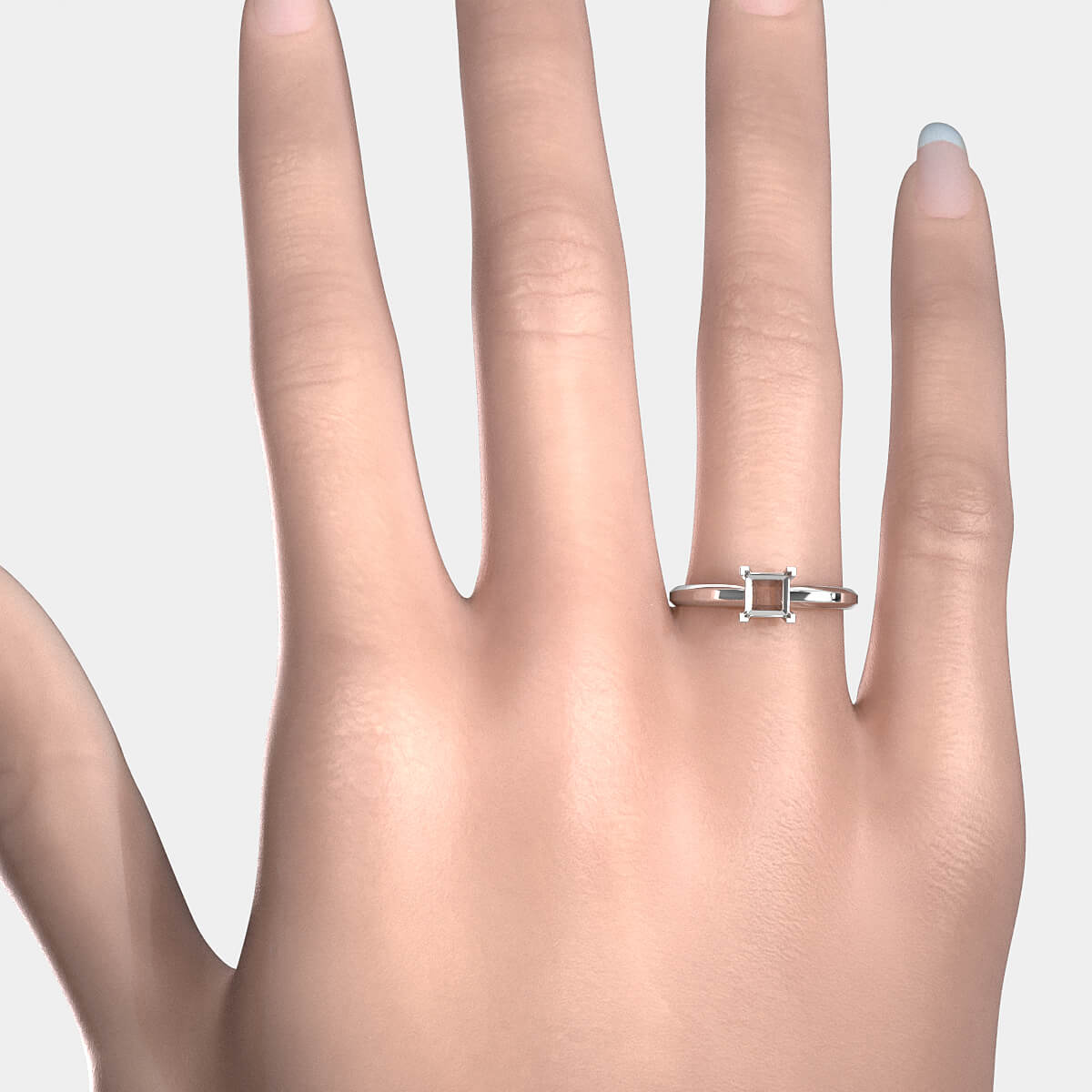 Solitaire Style Prong Set Semi Mount Engagement Ring Setting