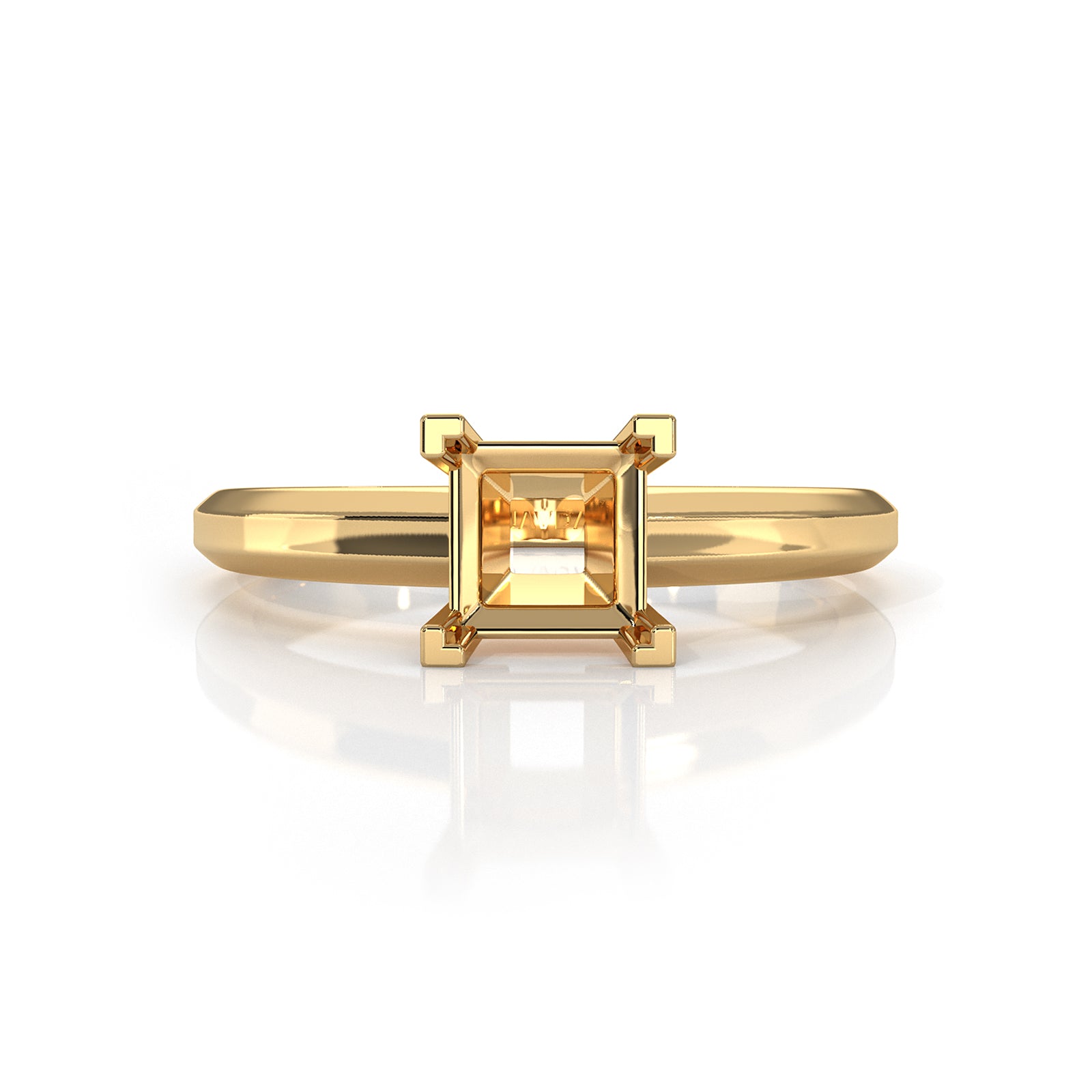 Solitaire Style Prong Set Semi Mount Engagement Ring Setting