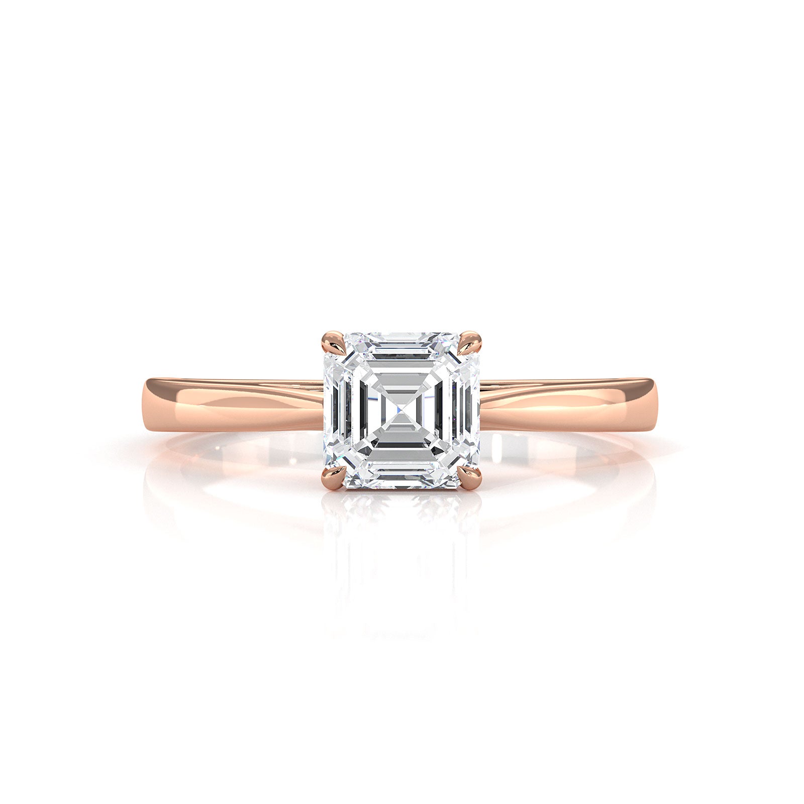 4g Lab Grown Round Diamond Solitaire Engagement 4 Prong Setting Ring IGI Certified 1.00 Ctw.