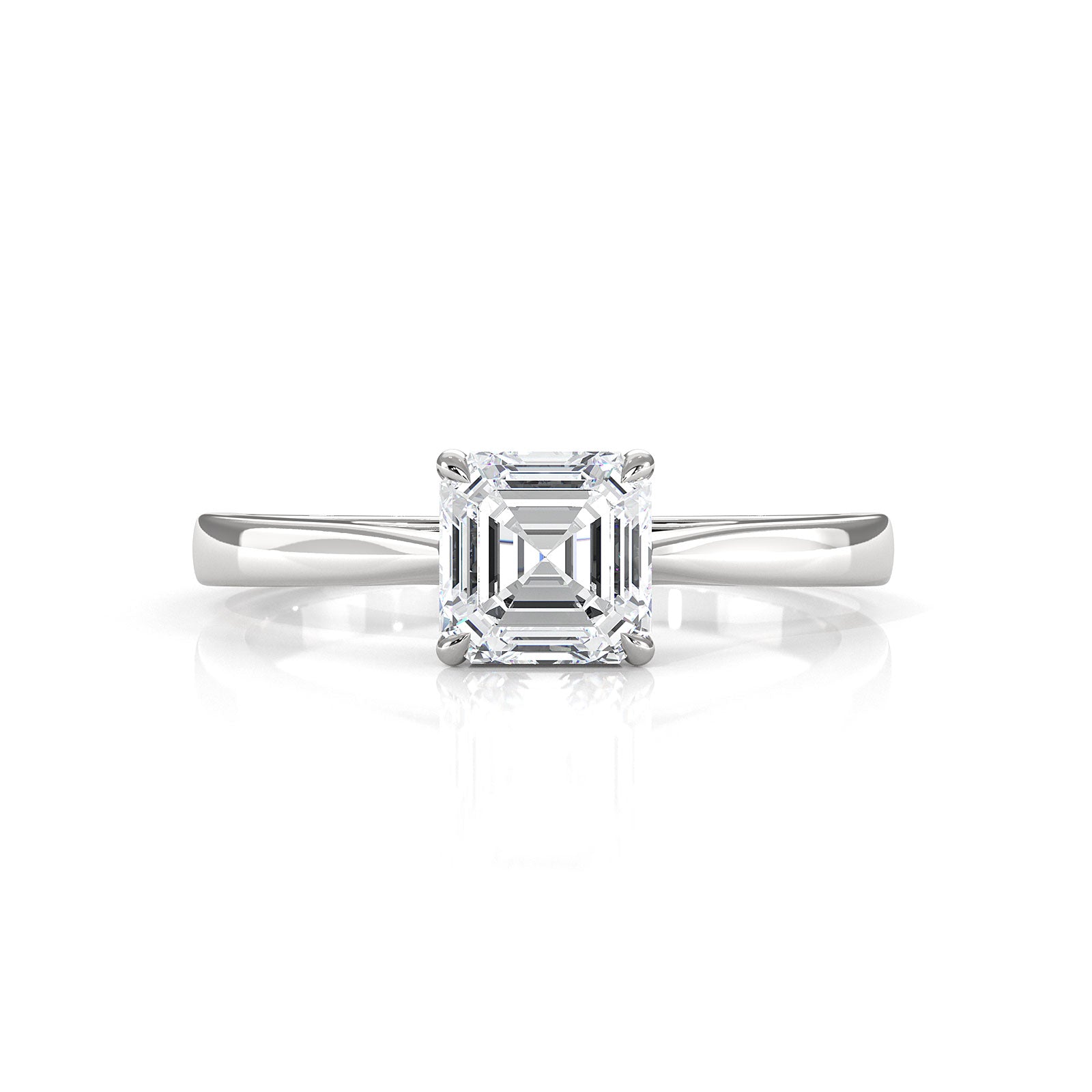 4g Lab Grown Round Diamond Solitaire Engagement 4 Prong Setting Ring IGI Certified 1.00 Ctw.