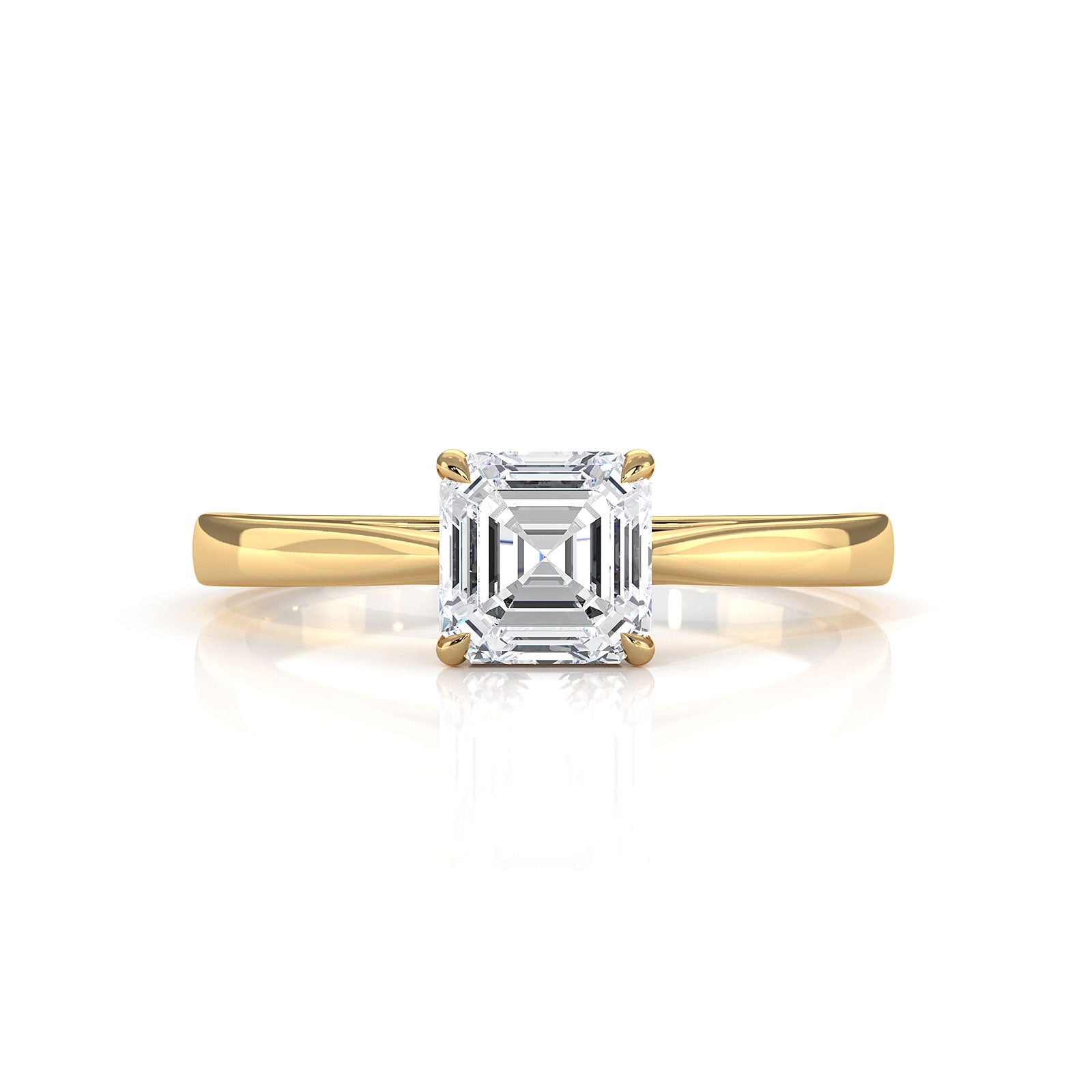 4g Lab Grown Round Diamond Solitaire Engagement 4 Prong Setting Ring IGI Certified 1.00 Ctw.