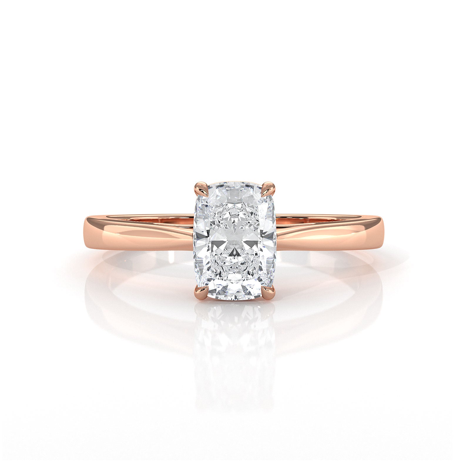 4g Lab Grown Round Diamond Solitaire Engagement 4 Prong Setting Ring IGI Certified 1.00 Ctw.