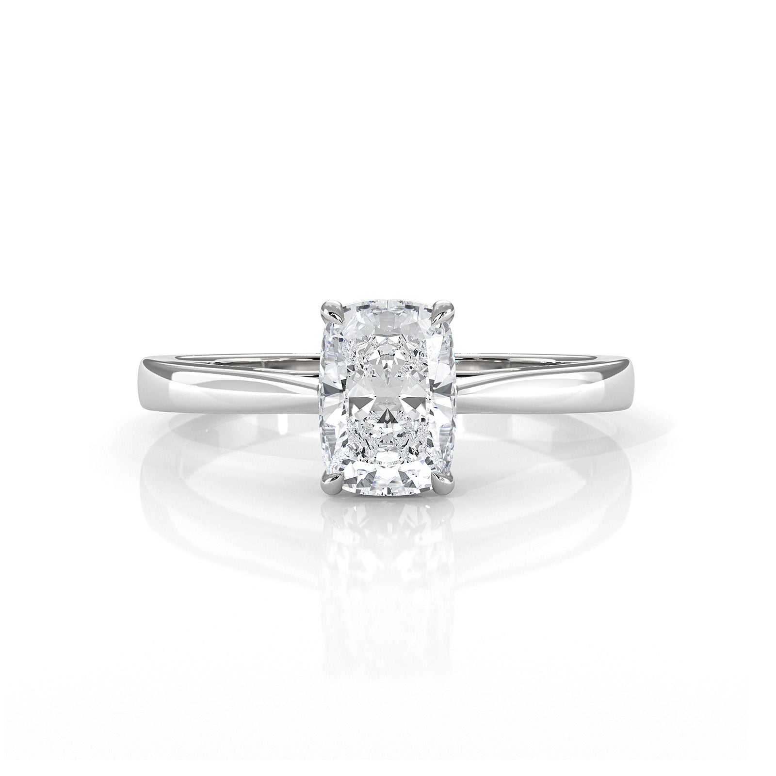 4g Lab Grown Round Diamond Solitaire Engagement 4 Prong Setting Ring IGI Certified 1.00 Ctw.