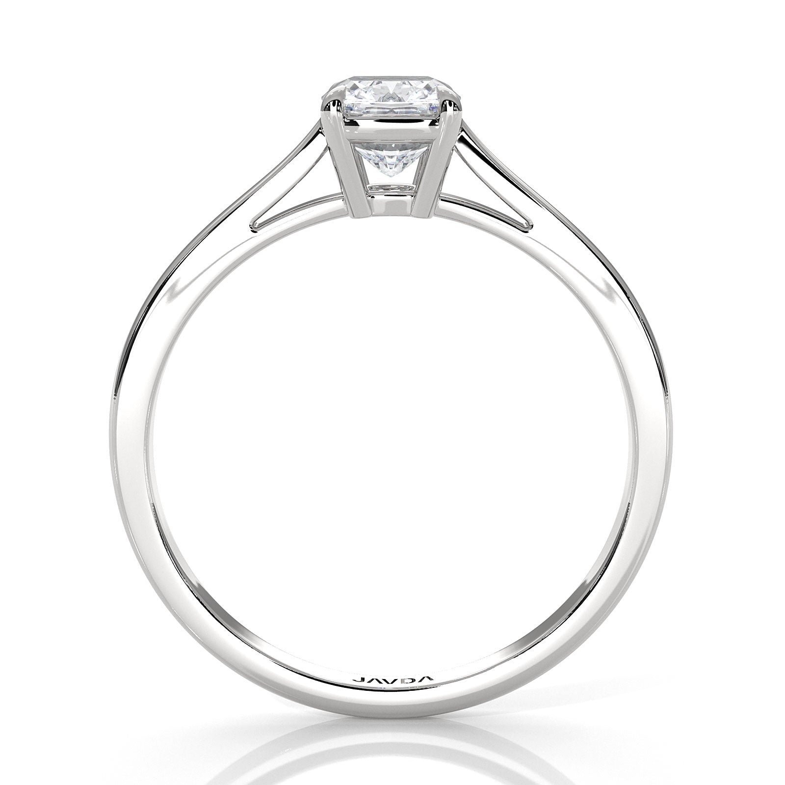 4g Lab Grown Round Diamond Solitaire Engagement 4 Prong Setting Ring IGI Certified 1.00 Ctw.