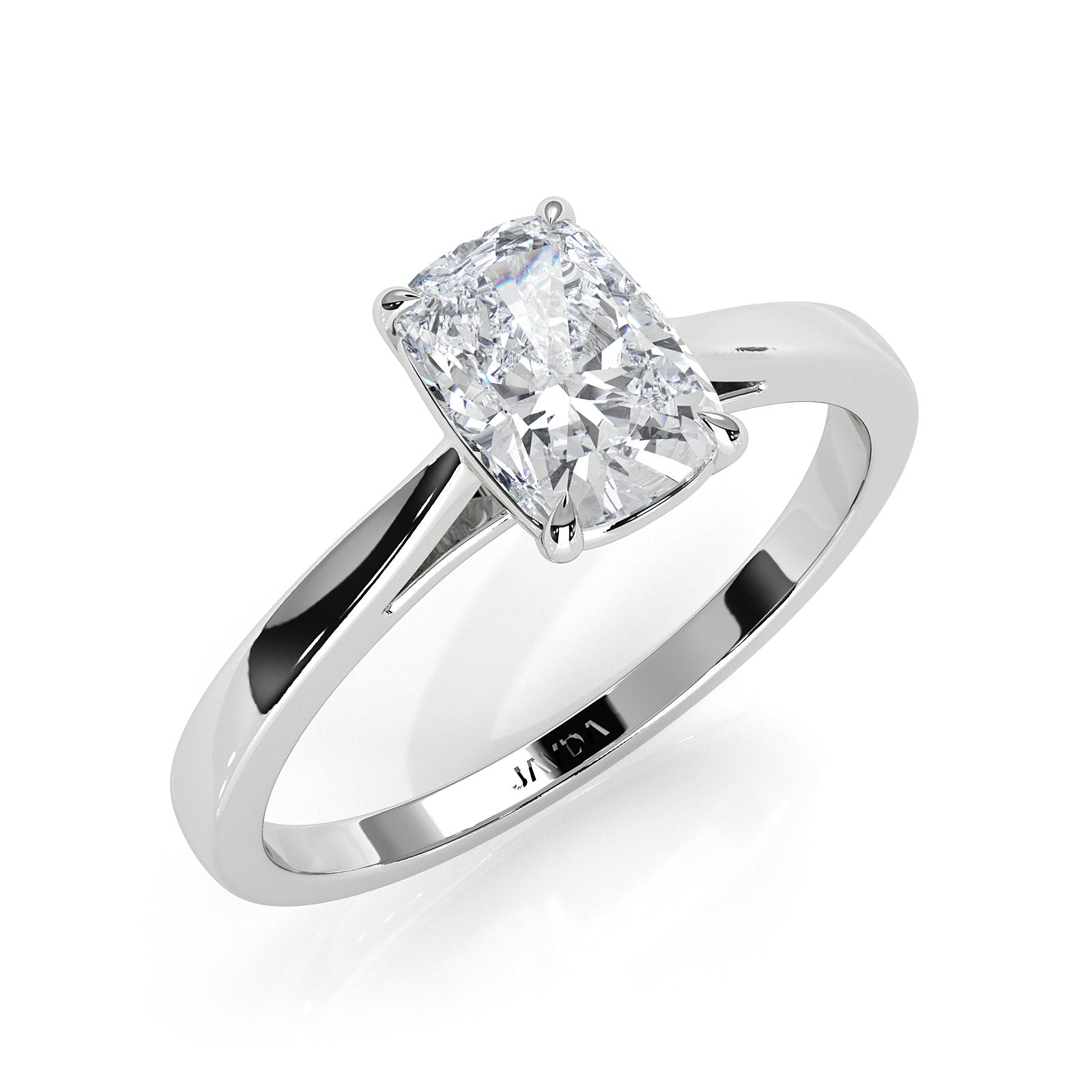 4g Lab Grown Round Diamond Solitaire Engagement 4 Prong Setting Ring IGI Certified 1.00 Ctw.