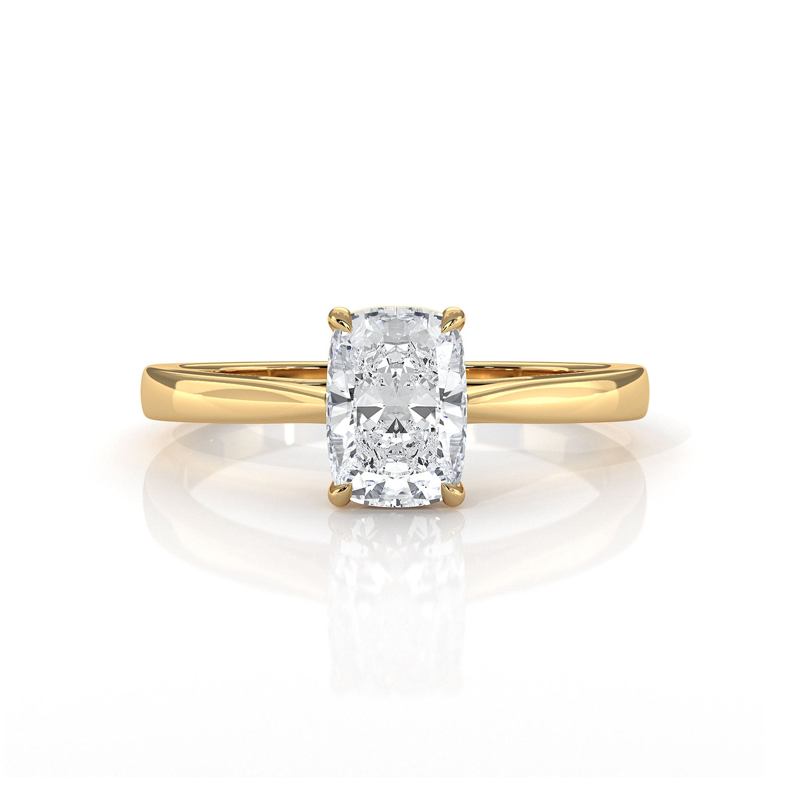 4g Lab Grown Round Diamond Solitaire Engagement 4 Prong Setting Ring IGI Certified 1.00 Ctw.