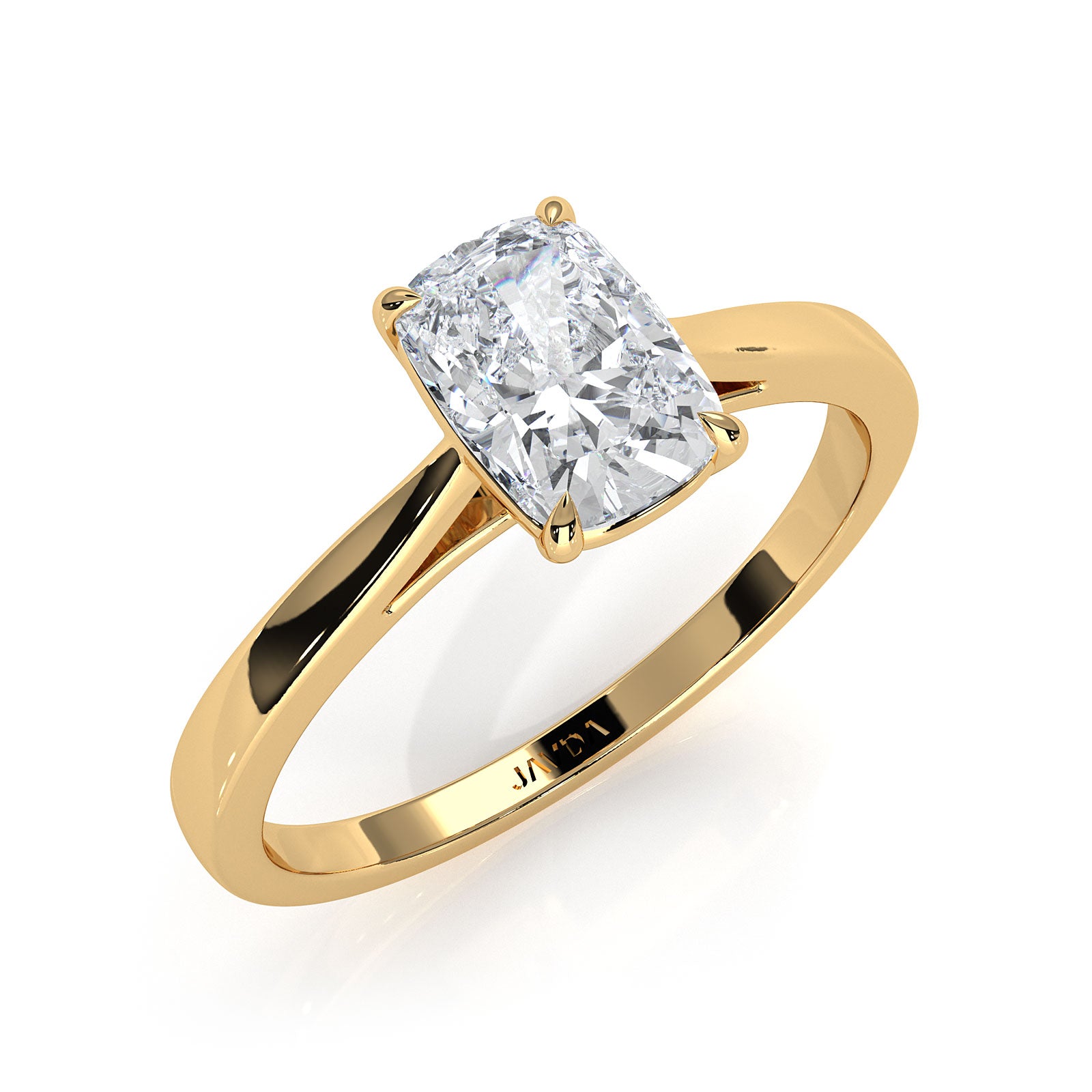 4g Lab Grown Round Diamond Solitaire Engagement 4 Prong Setting Ring IGI Certified 1.00 Ctw.