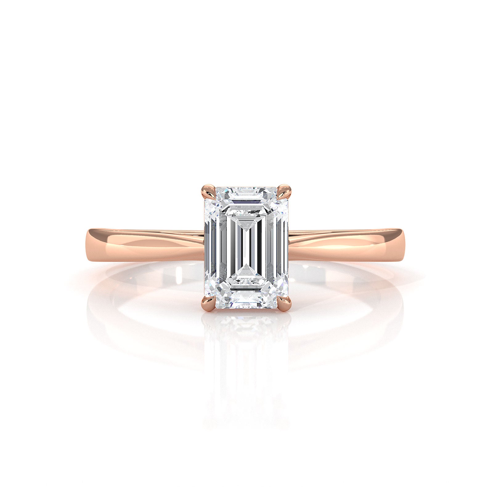 4g Lab Grown Round Diamond Solitaire Engagement 4 Prong Setting Ring IGI Certified 1.00 Ctw.