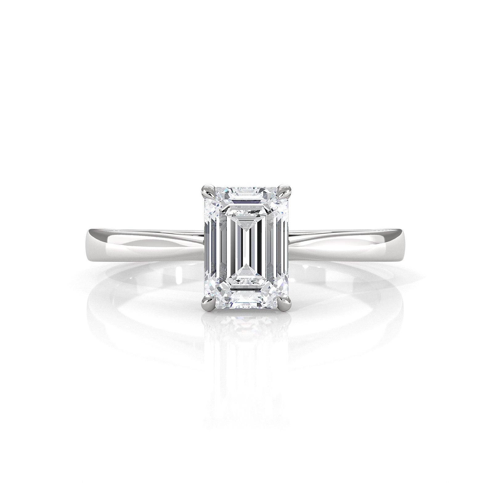 4g Lab Grown Round Diamond Solitaire Engagement 4 Prong Setting Ring IGI Certified 1.00 Ctw.